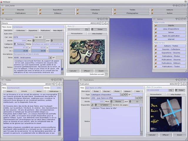 Example of a works of art catalog database